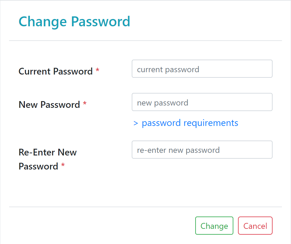 change user password
