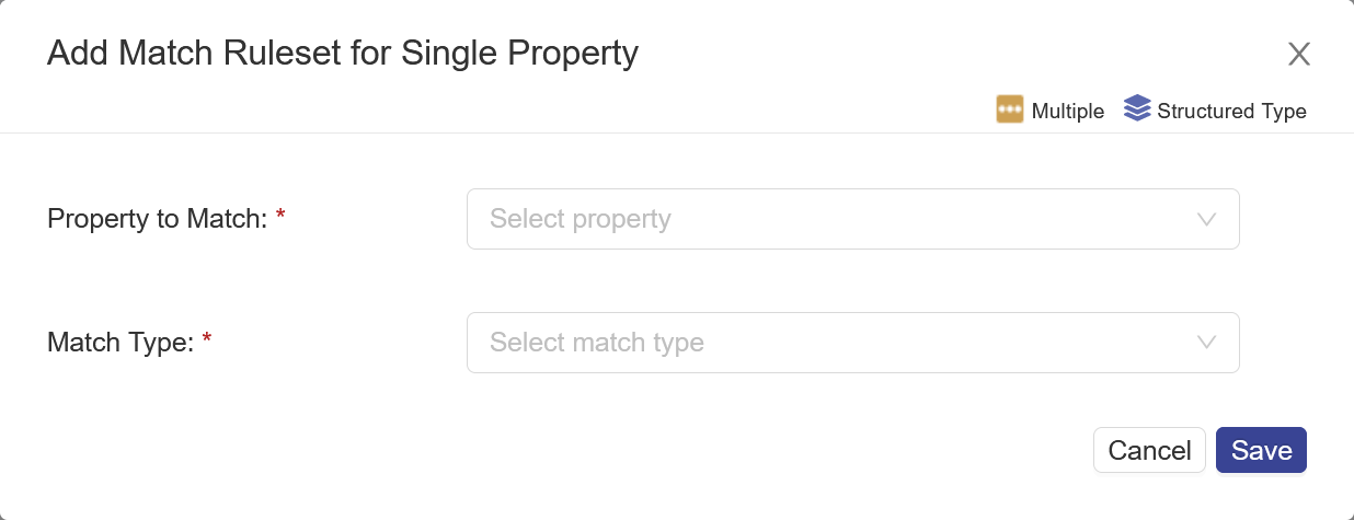 Add Match Ruleset for a Single Property