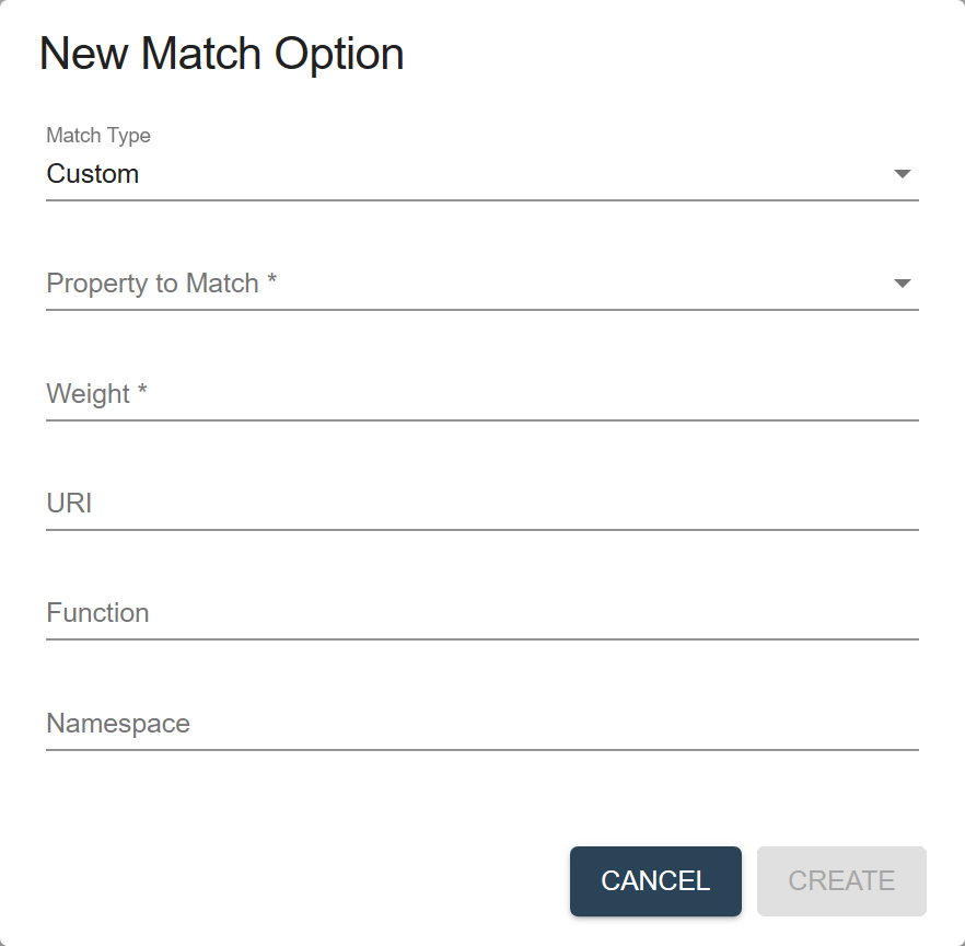 Custom match properties