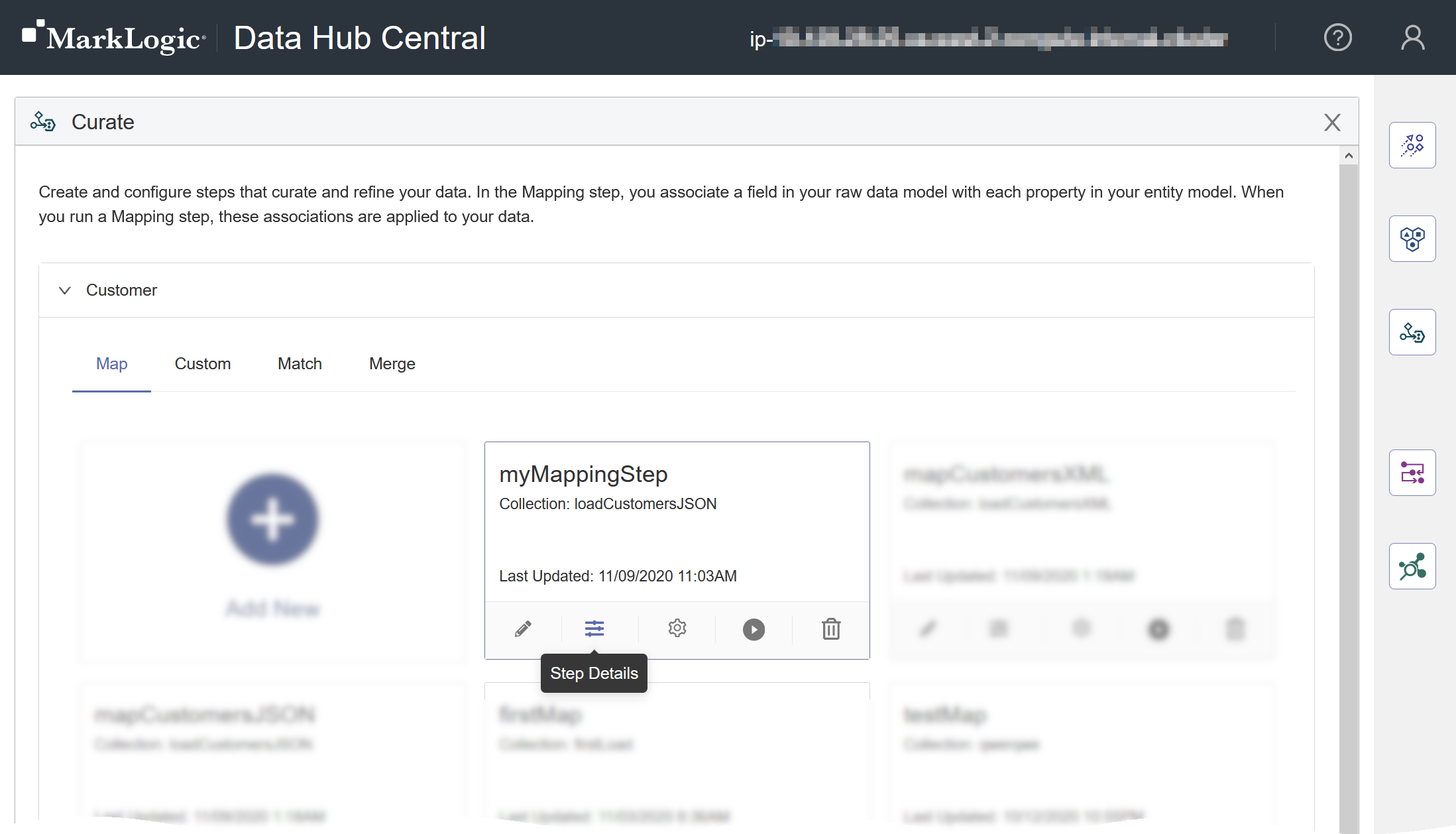 Hub Central - Mapping step - sliders icon