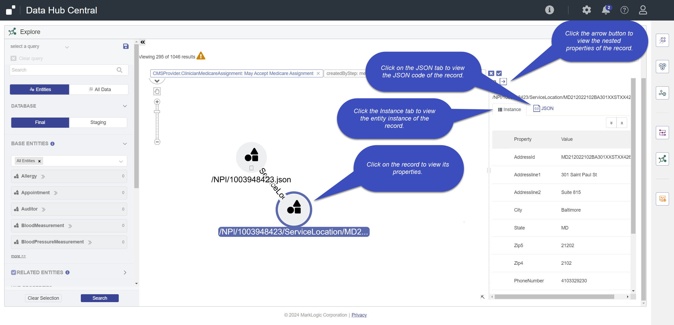 Hub Central - explore - graph view